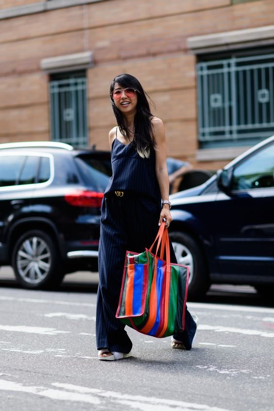 sac cabas balenciaga à rayure